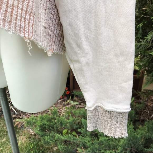 💙 Free People Knit Cropped Hoodie Sweatshirt - Picture 3 of 12